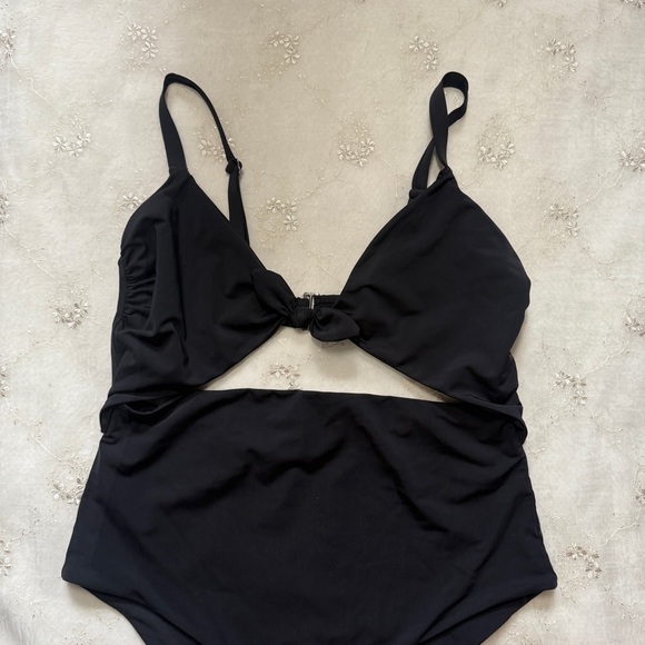 Mara Hoffman Black Cutout One-Piece Swimsuit – Size 2X Made in USA - Picture 2 of 6